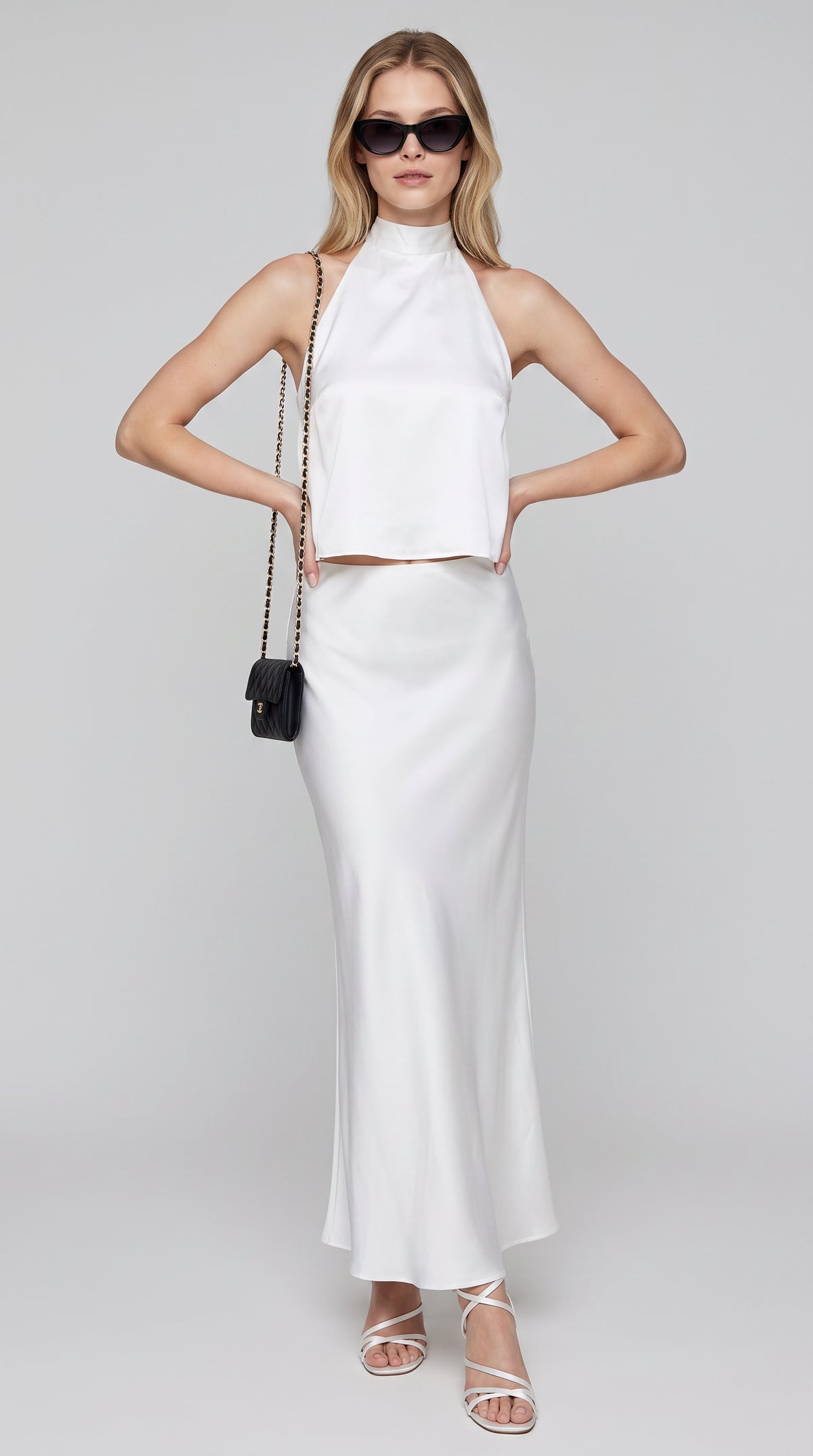 The Satin Halter & Maxi Skirt Set