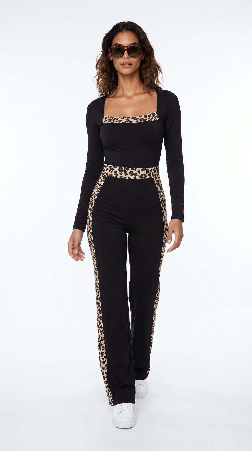 The Leopard Trim Jumpsuit