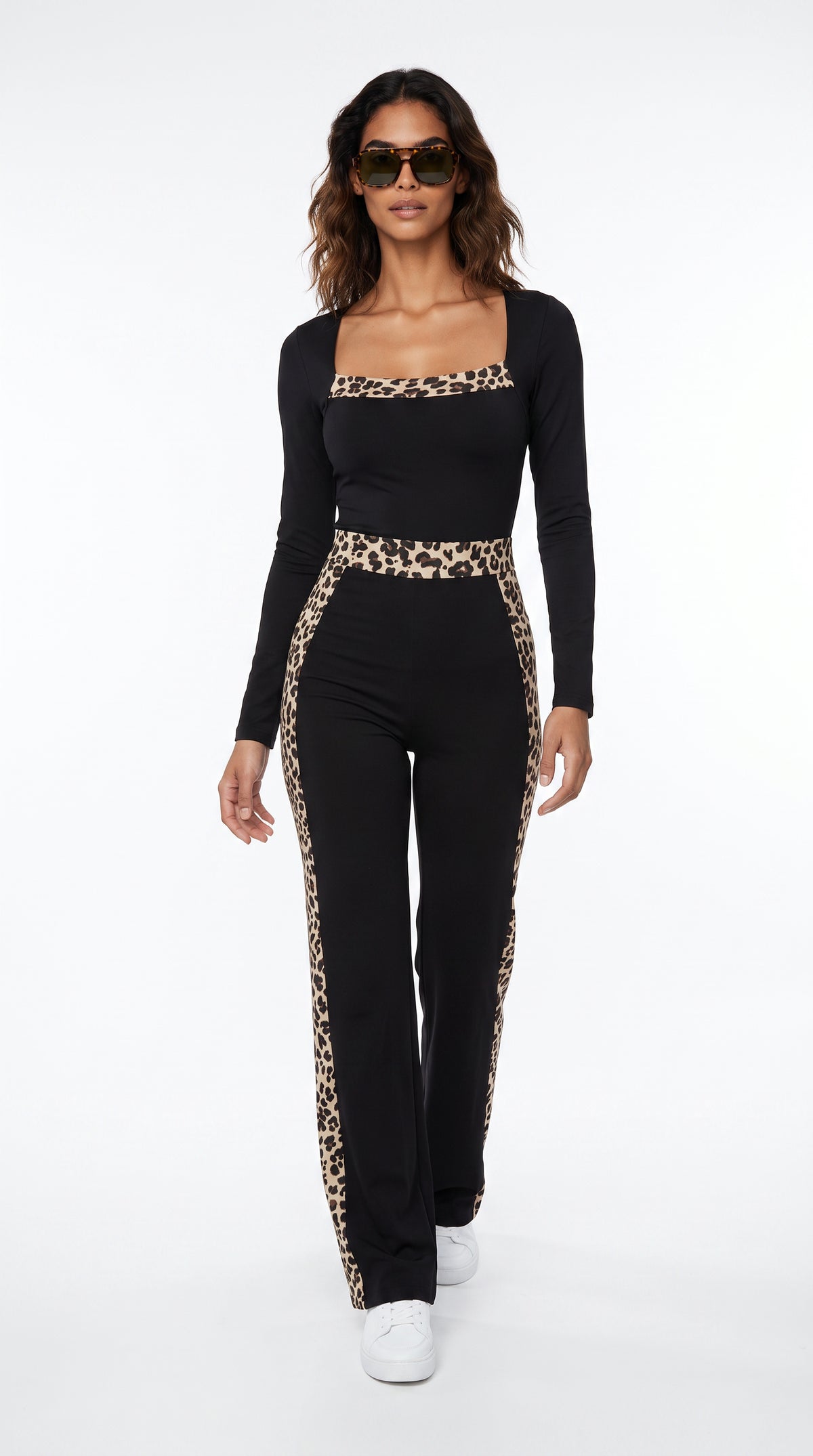 The Leopard Trim Jumpsuit