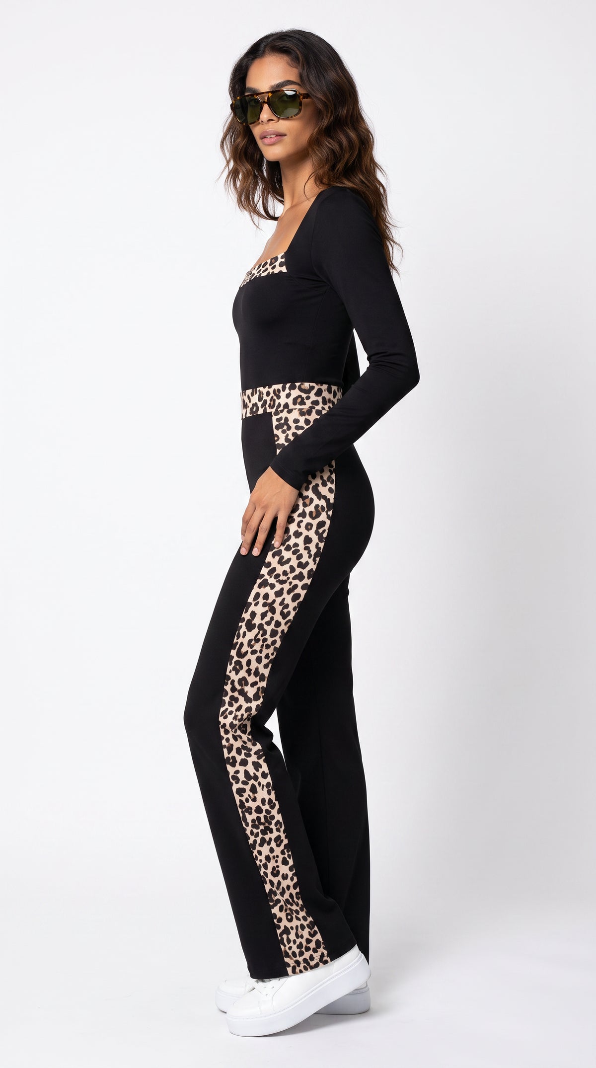 The Leopard Trim Jumpsuit
